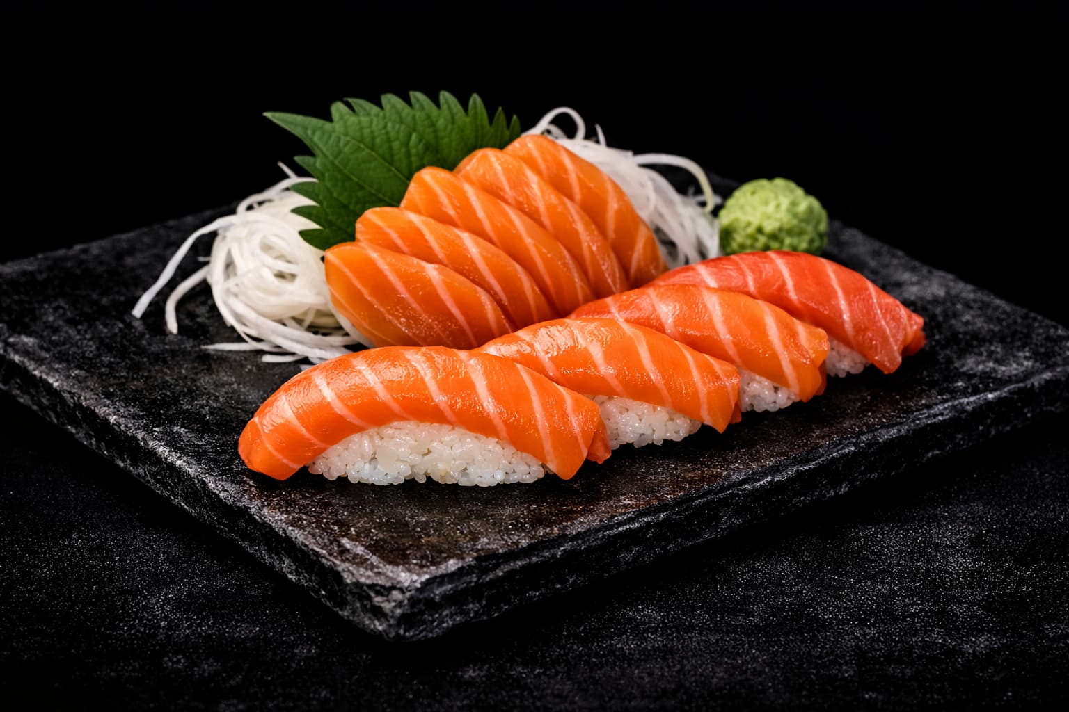 Nigiri y sashimi en Santiago Centro